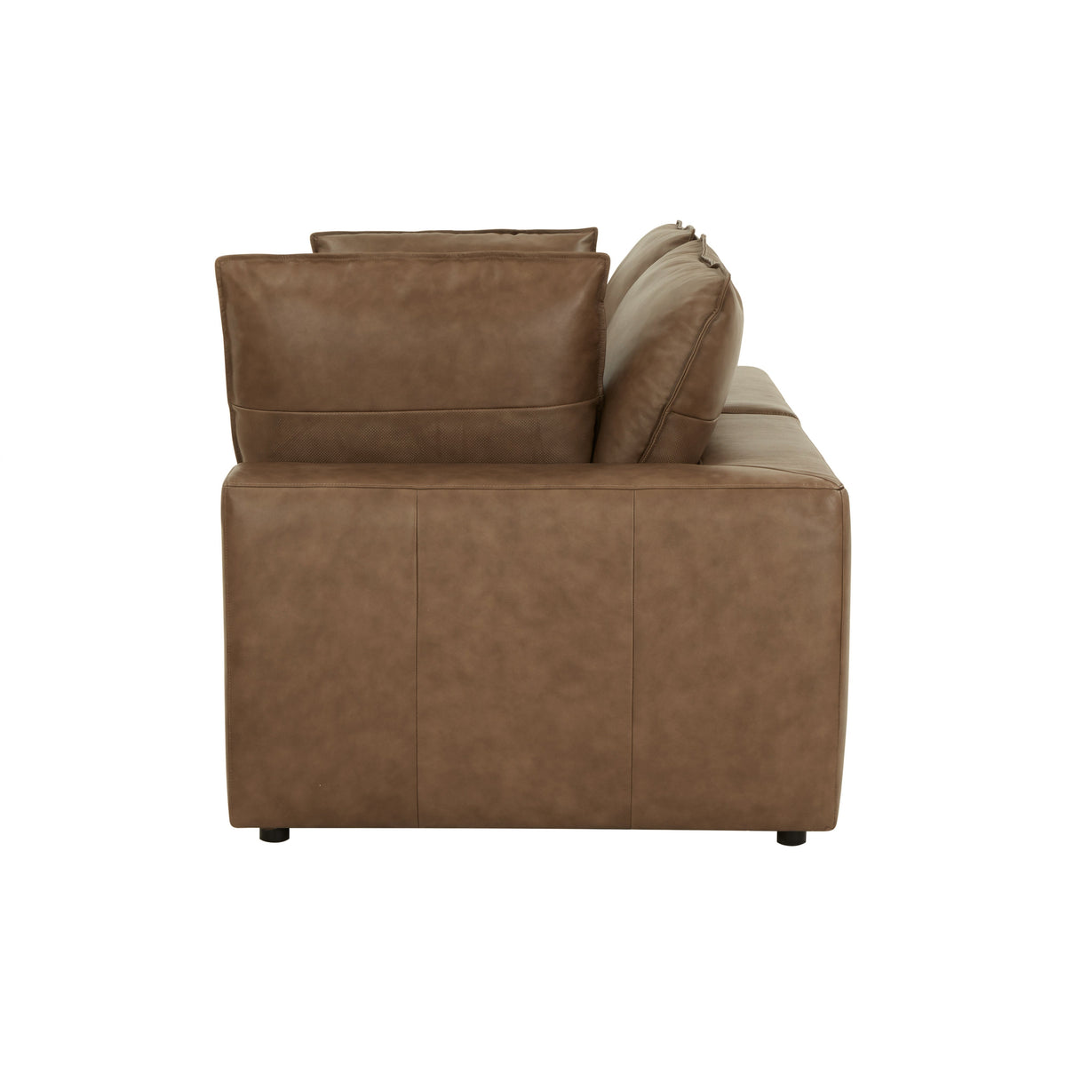 Cali 80" Brown Leather Modular Loveseat by TOV Furniture – photo 4 of 6