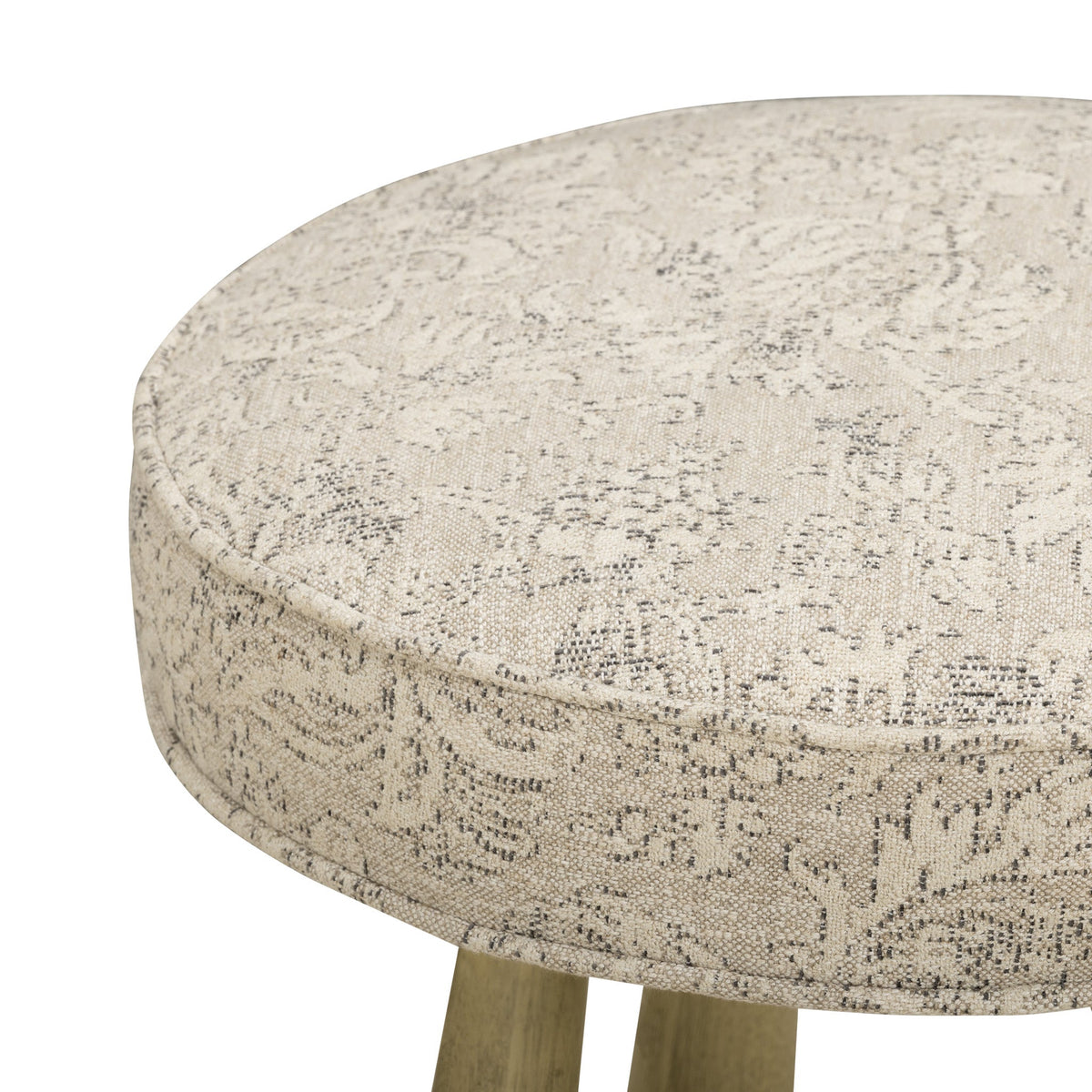 Pookie Neutral Floral Jacquard Ottoman by TOV Furniture – photo 4 of 7