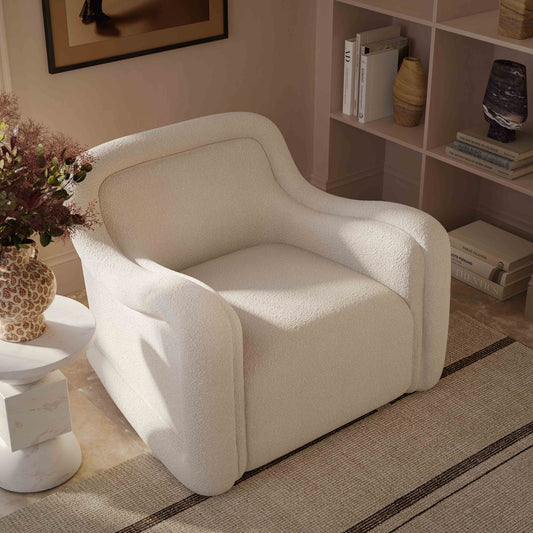 Charli Performance Swivel Chair in Cream by TOV Furniture – photo 2 of 7