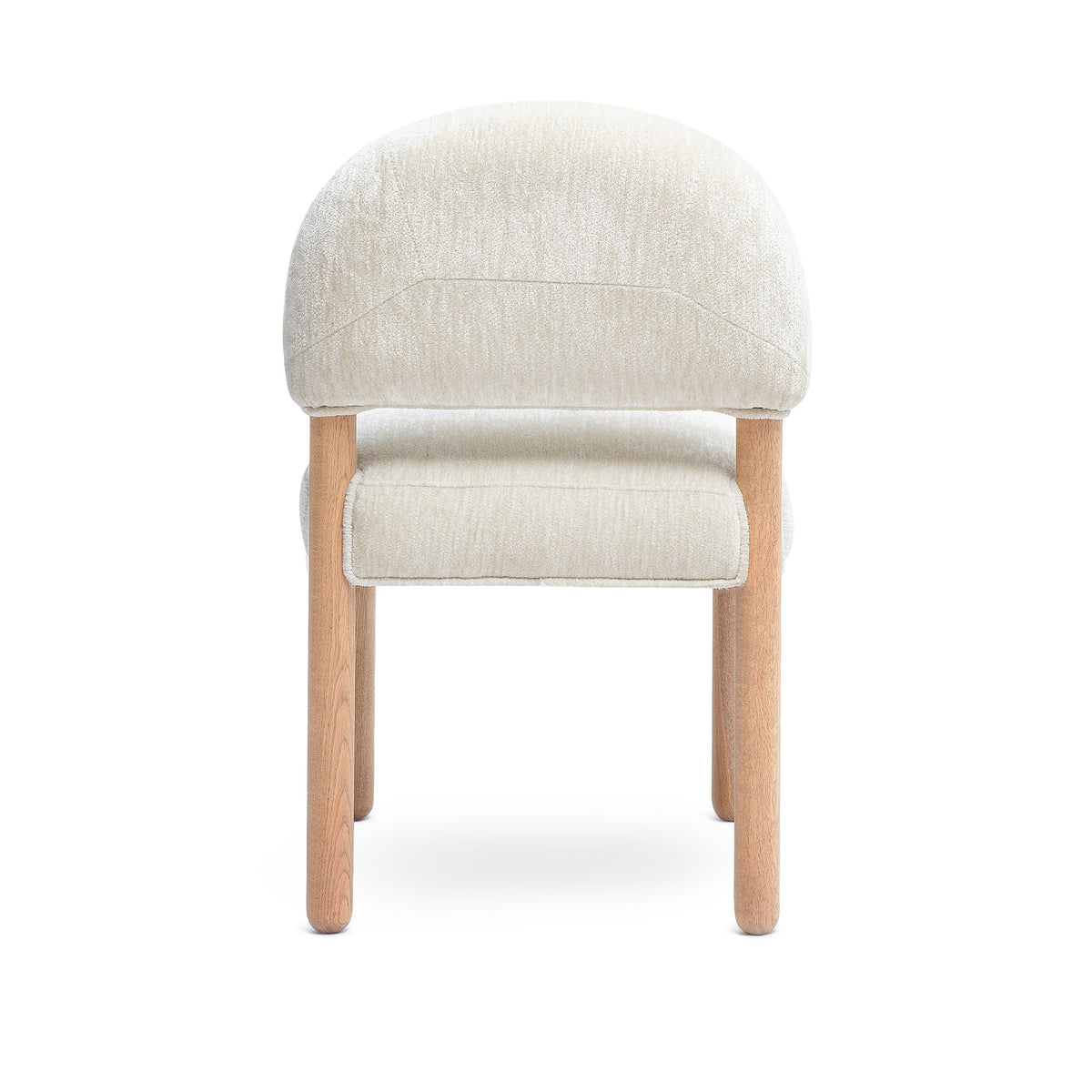 Bruno Cream Thick Performance Chenille Arched Back Dining Chair by TOV Furniture – photo 5 of 8