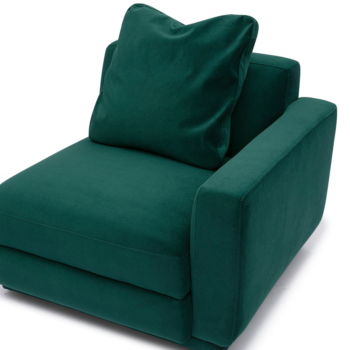 Perry Deep Green Performance Velvet Modular Sectional RAF Corner Chair by TOV Furniture – photo 3 of 6