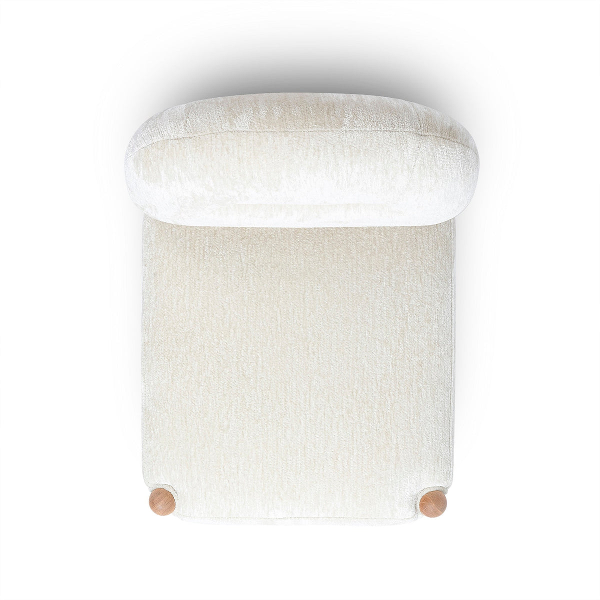 Bruno Cream Thick Performance Chenille Arched Back Dining Chair by TOV Furniture – photo 6 of 8