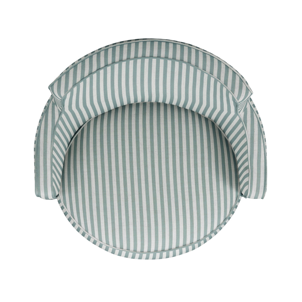 Passe Green Striped Performance Linen Swivel Chair by TOV Furniture – photo 5 of 7