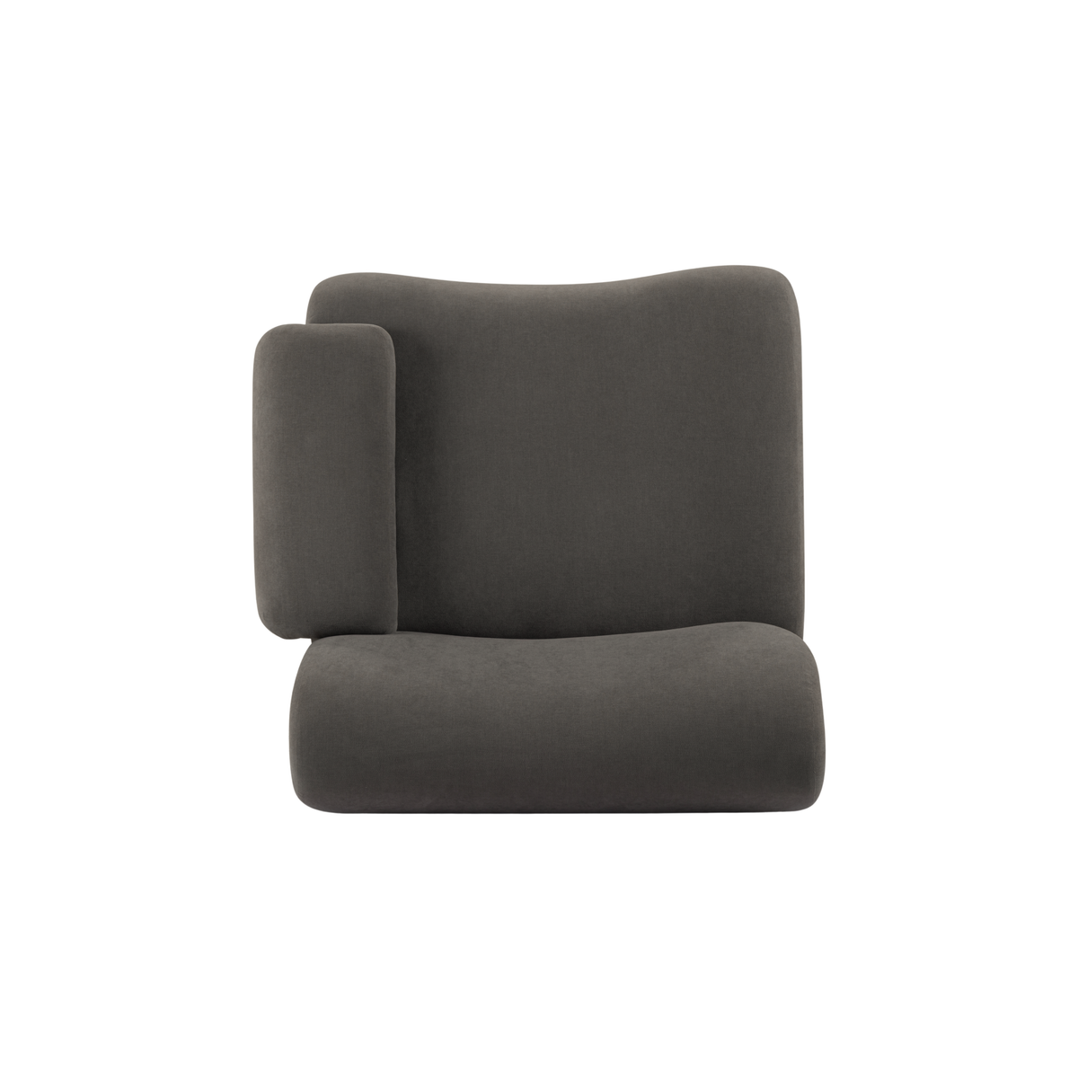 Zenith Grey Upcycled Contract-Grade Fabric RAF Corner Chair by TOV Furniture – photo 4 of 8