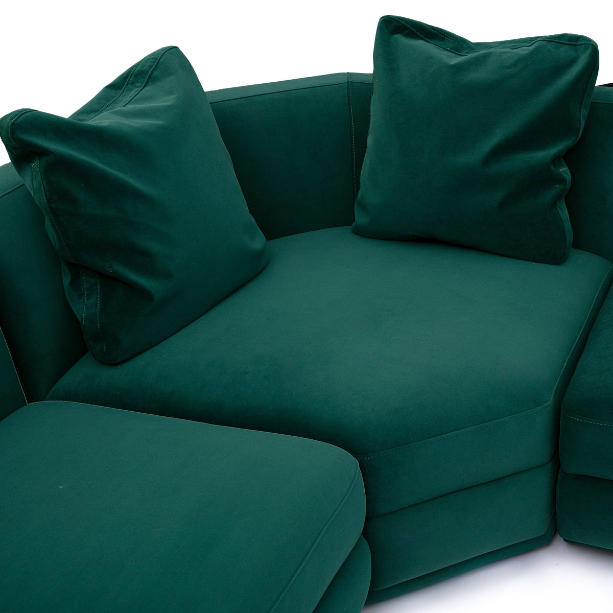 Perry Deep Green Performance Velvet Modular Large U-Sectional by TOV Furniture – photo 3 of 6