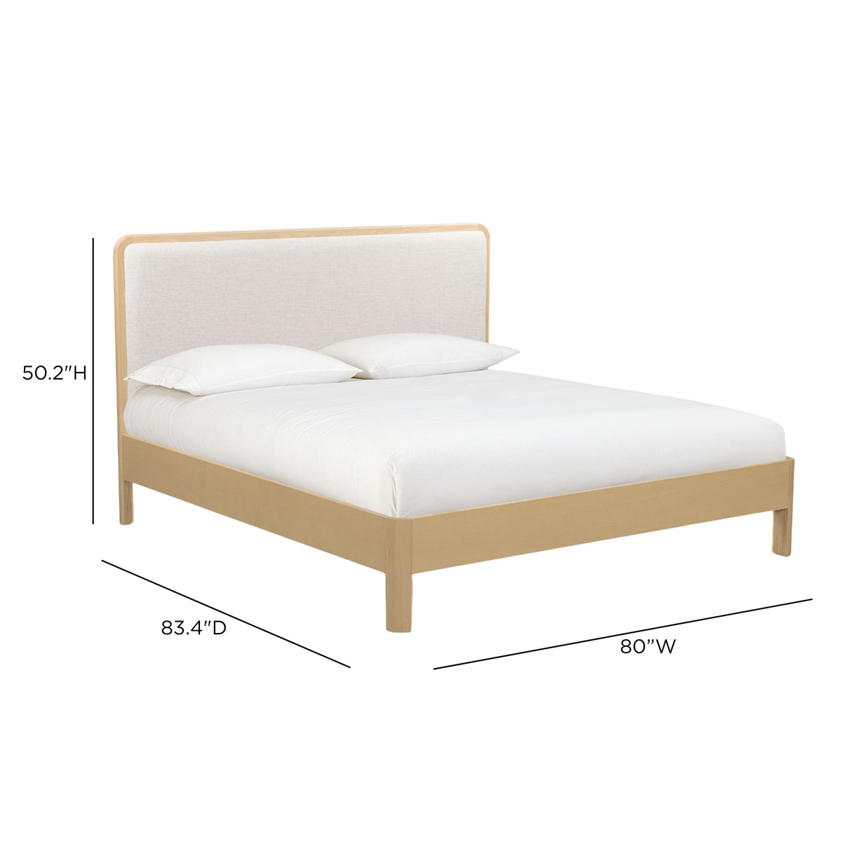 Rafaelle Natural Solid Ash King Bed by TOV Furniture – photo 8 of 8