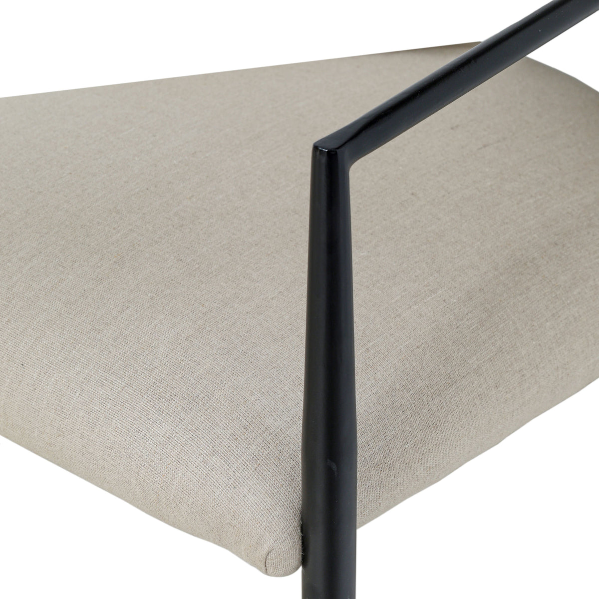 Forte Cream Linen Forged Iron Dining Chair by TOV Furniture – photo 6 of 7