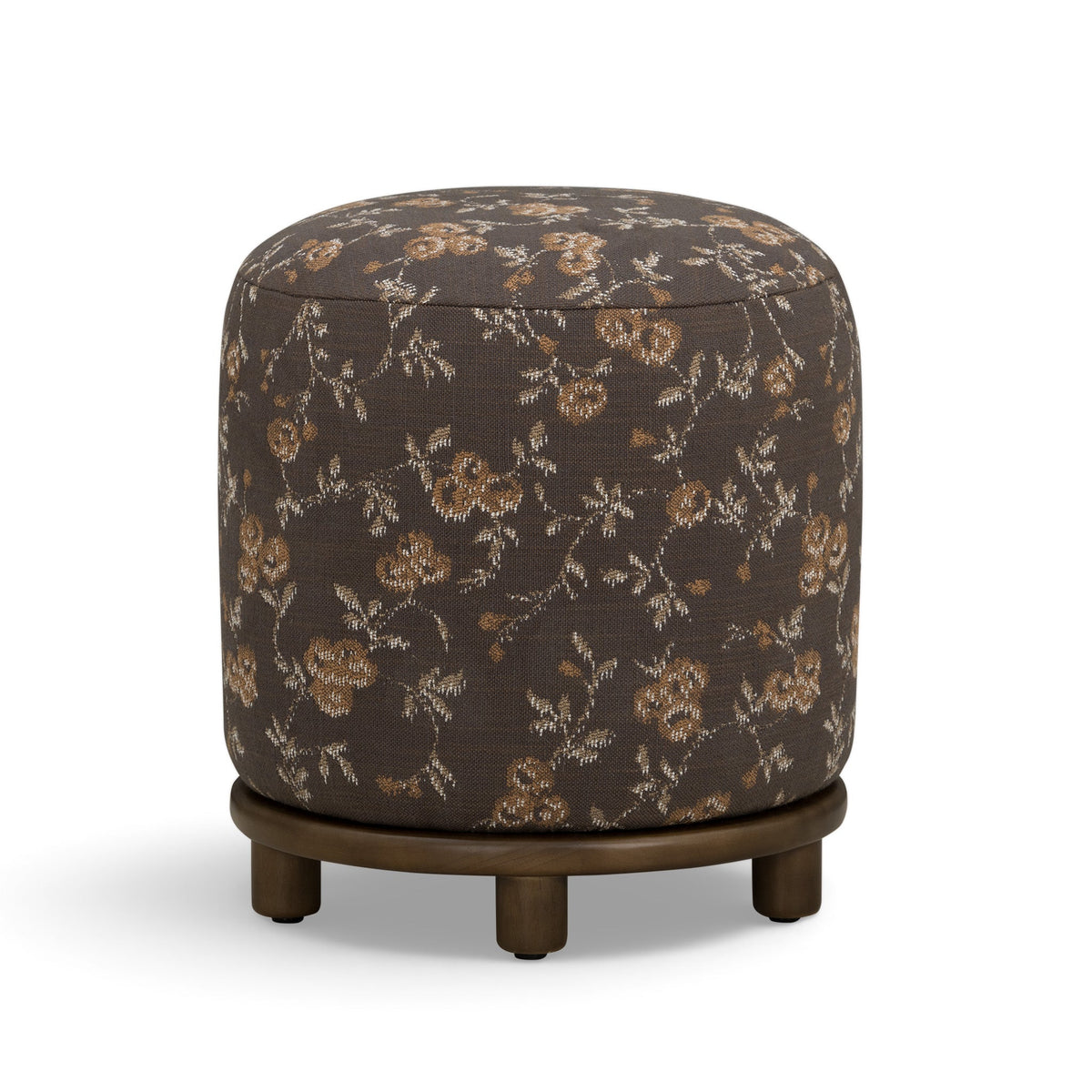 Bisou Java Floral Jacquard Ottoman by TOV Furniture – photo 1 of 5