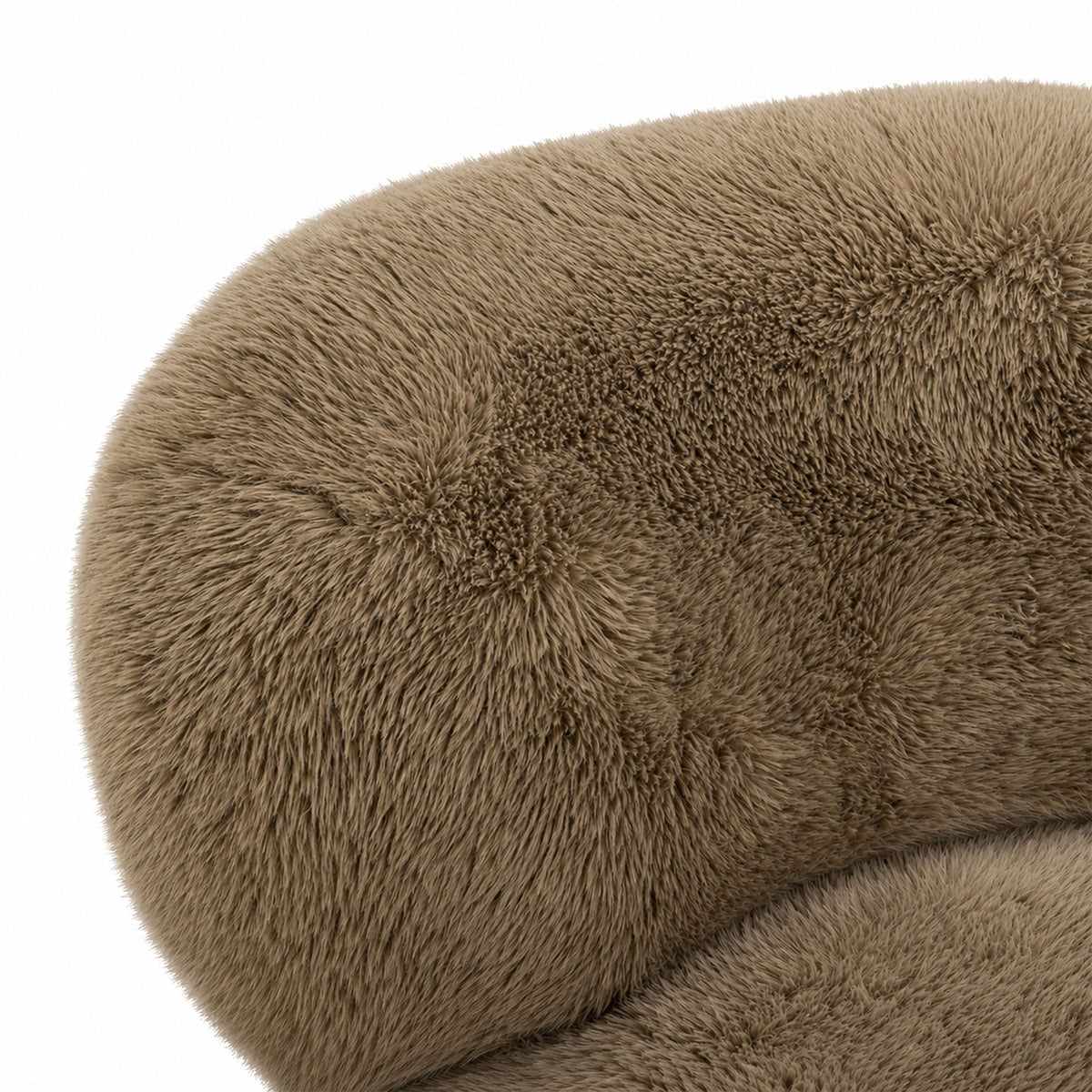 Pucker Taupe Contract-Grade Vegan Shearling Accent Chair by TOV Furniture – photo 7 of 8