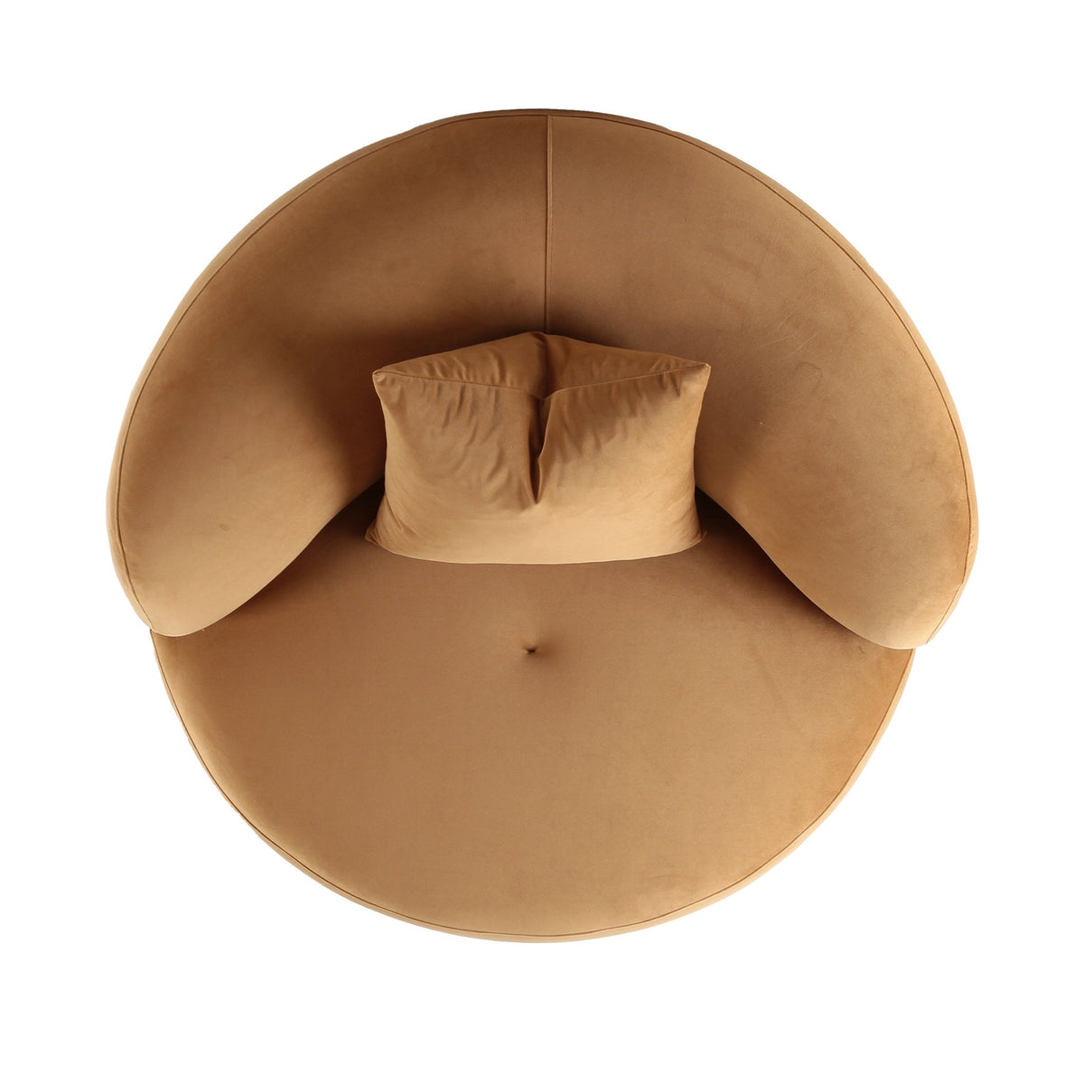Fickle Camel Velvet Swivel Accent Chair by TOV Furniture – photo 7 of 8