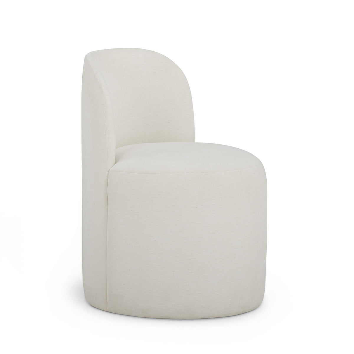 Persa Round Back Cream Performance Chenille Dining Chair by TOV Furniture – photo 1 of 7