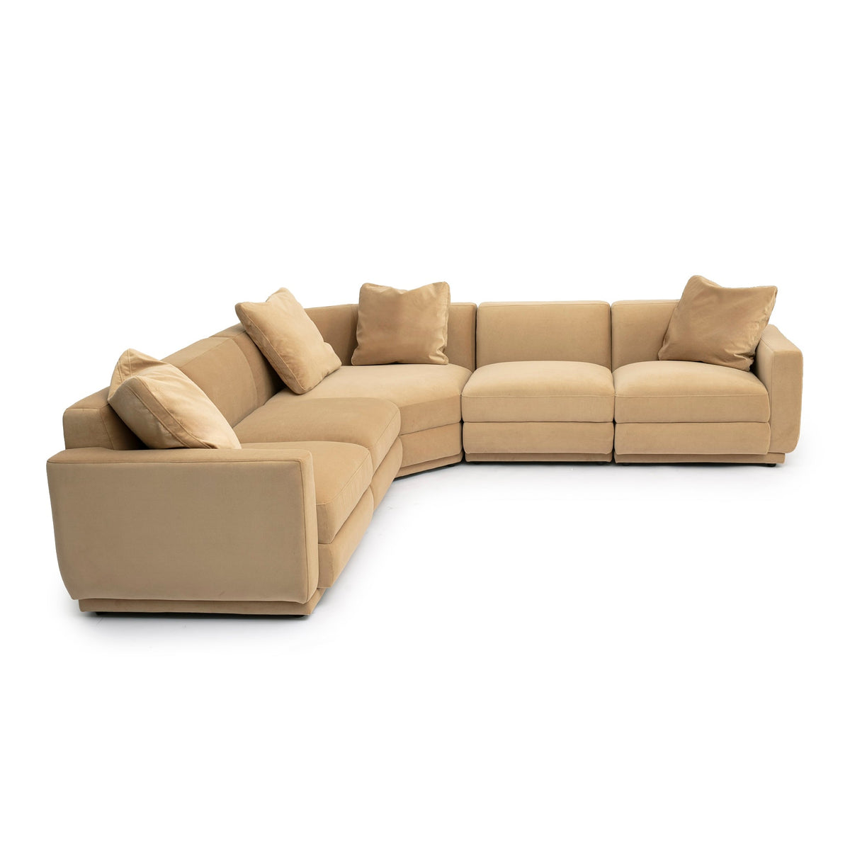 Perry Tan Performance Velvet Modular L-Sectional by TOV Furniture – photo 2 of 5