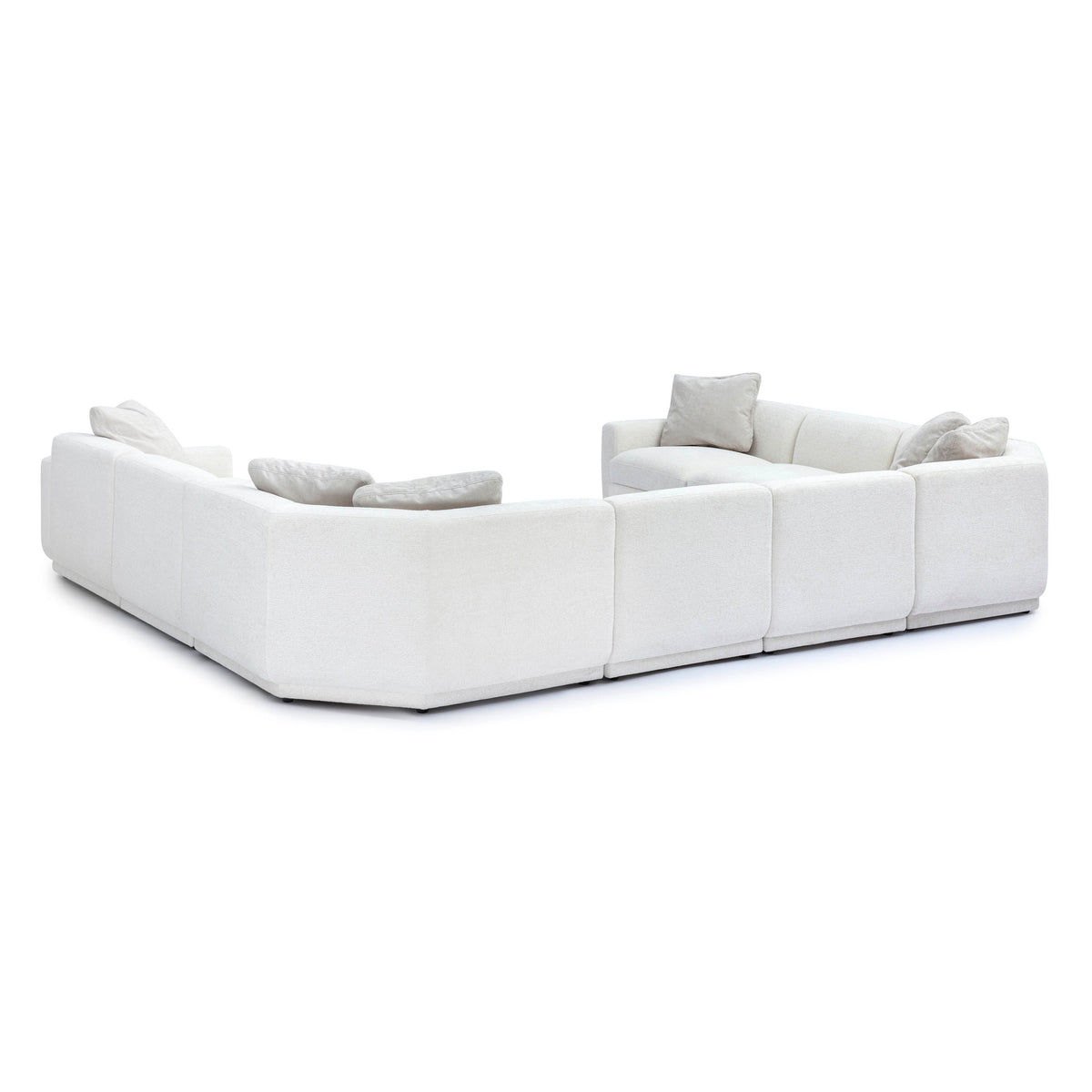 Perry 8-Piece Cream Performance Chenille Modular Large U-Sectional by TOV Furniture – photo 4 of 6