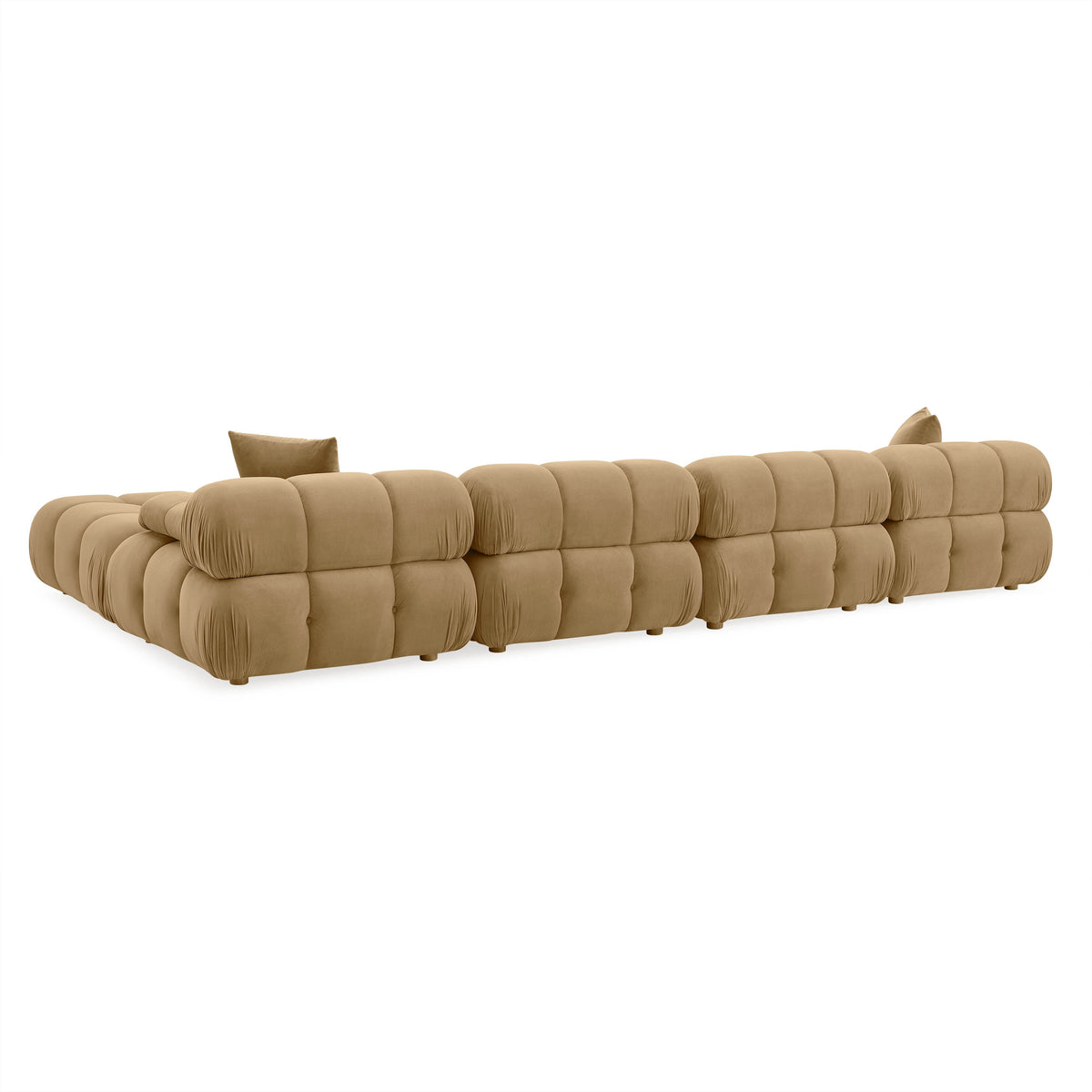 Calliope 6-piece Cafe Au Lait Performance Velvet Modular U-Sectional by TOV Furniture – photo 4 of 6