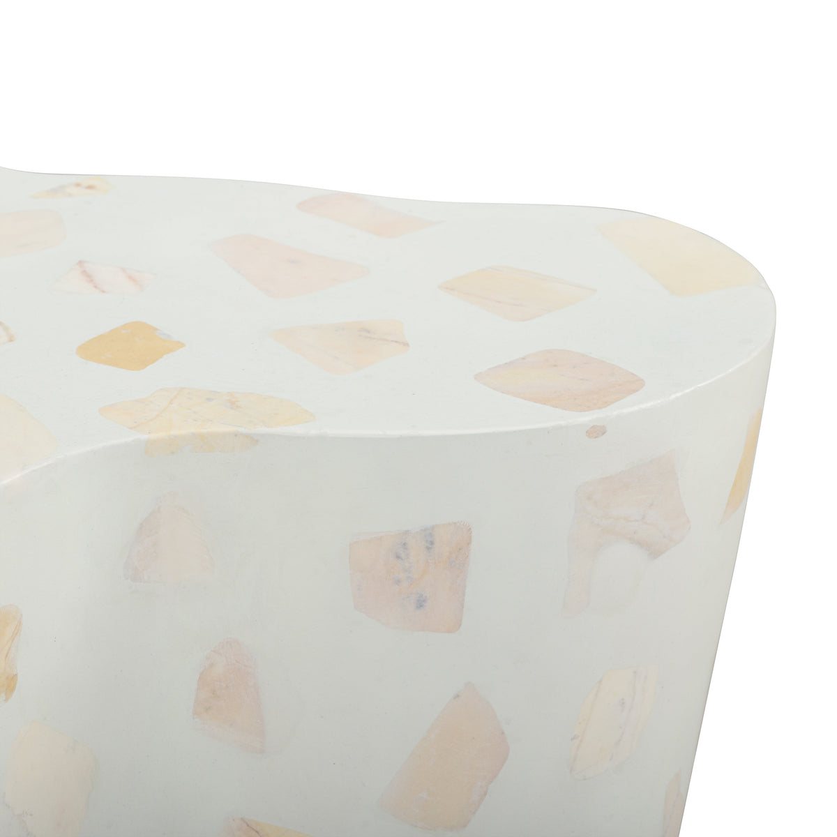 Slab Light Green Terrazzo Indoor/Outdoor Side Table by TOV Furniture – photo 5 of 8