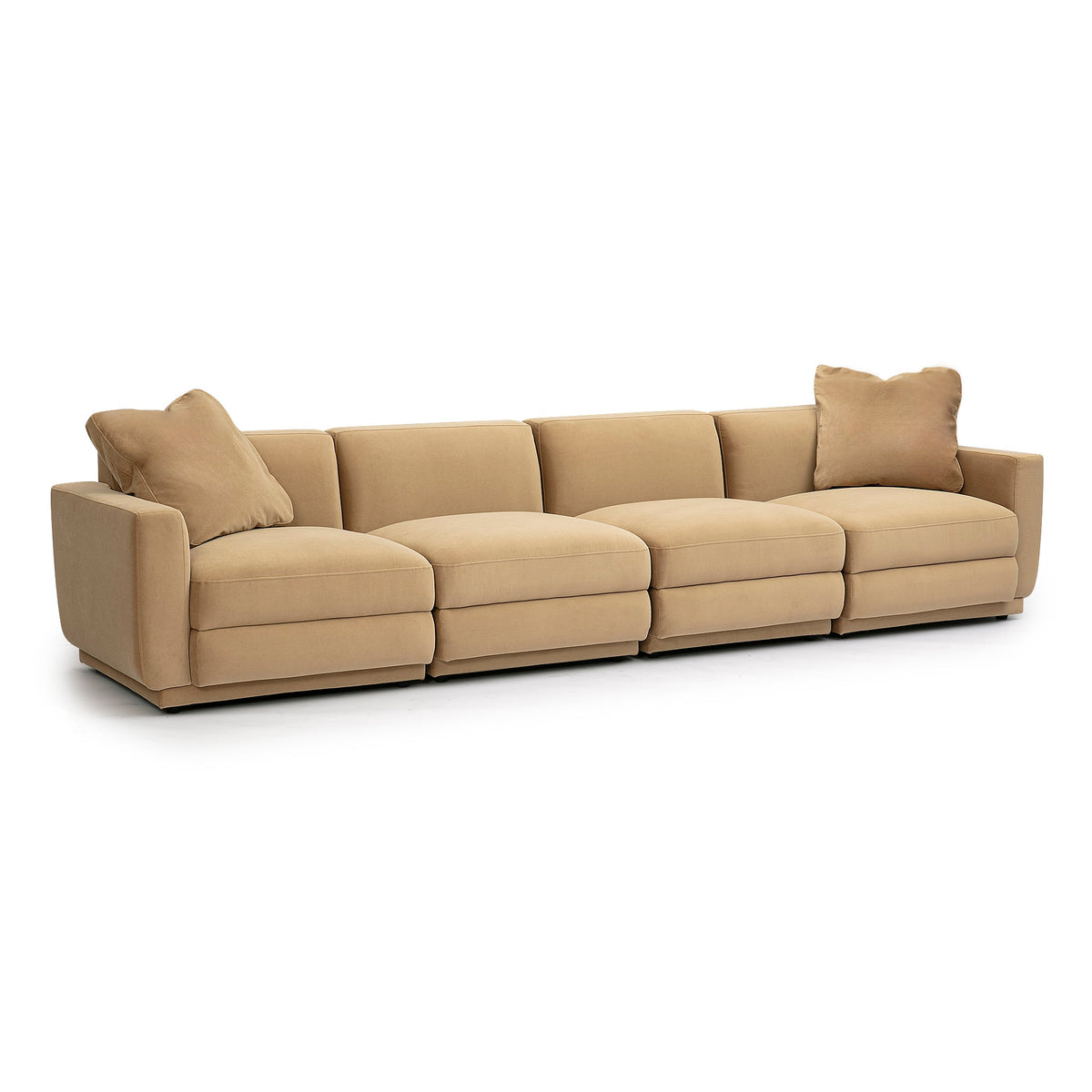 Perry Tan Performance Velvet Modular Sofa by TOV Furniture – photo 8 of 10