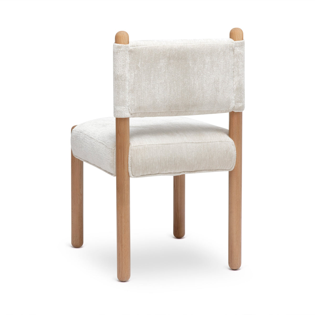 Bruno Cream Thick Performance Chenille Straight Back Dining Chair by TOV Furniture – photo 3 of 7