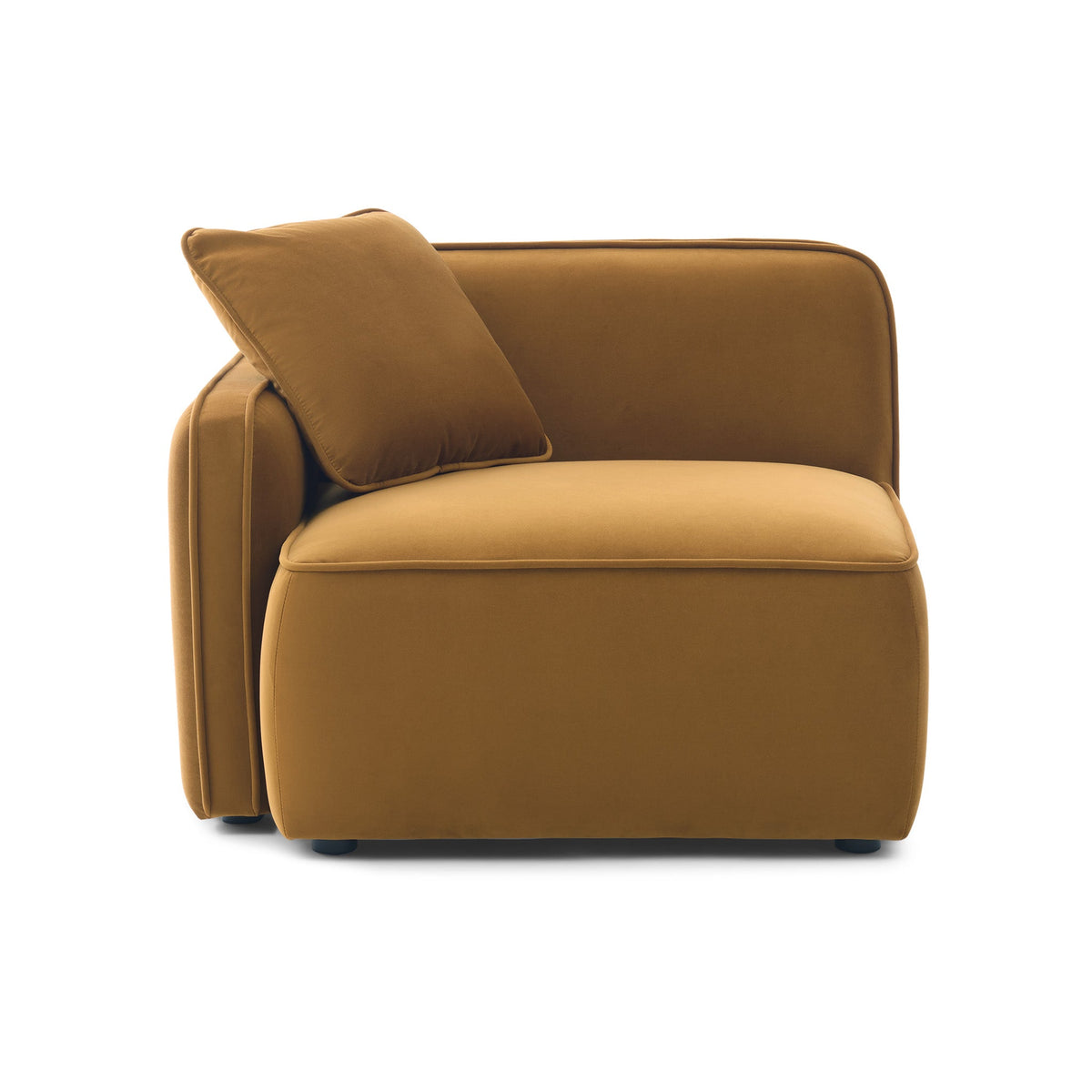 Travie Honey Performance Velvet LAF Corner Chair by TOV Furniture – photo 1 of 5