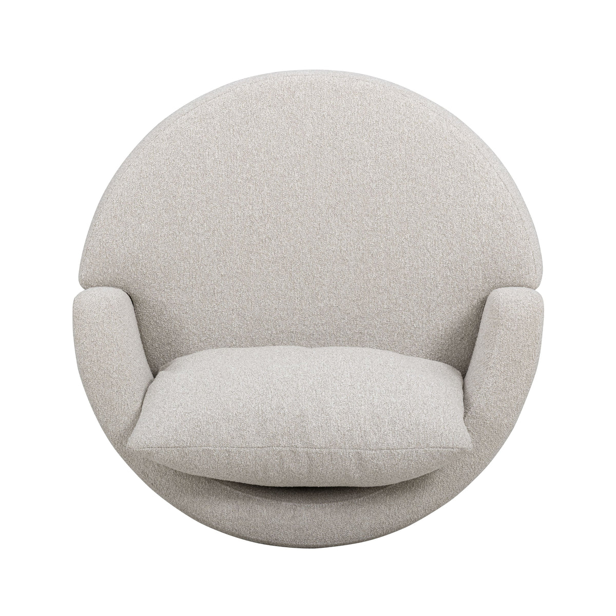 Silvi Off-White Performance Boucle Swivel Chair by TOV Furniture – photo 6 of 8