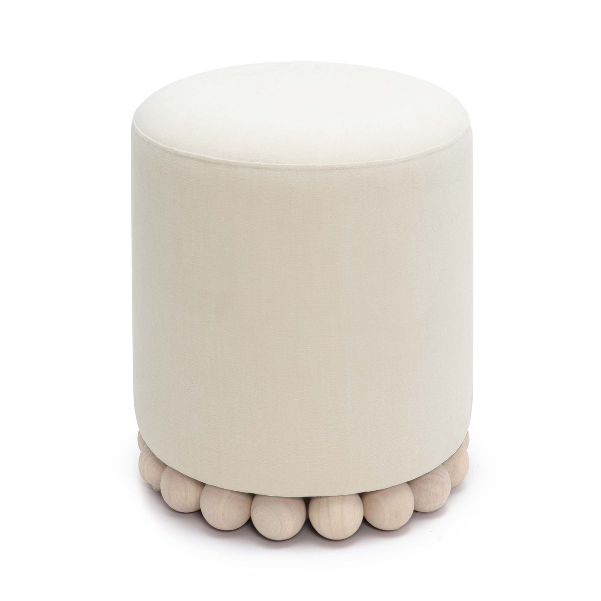 Dex Cream Upcycled Performance Fabric Ottoman by TOV Furniture – photo 3 of 7