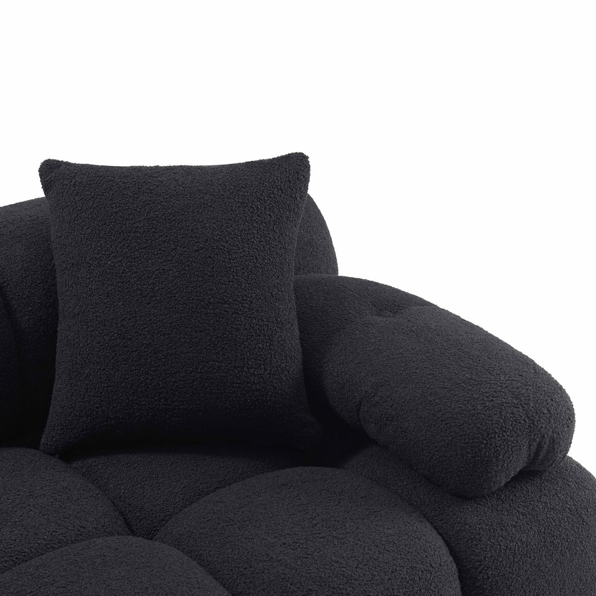 Calliope Black Performance Vegan Shearling 6-piece Modular U-Sectional by TOV Furniture – photo 6 of 7