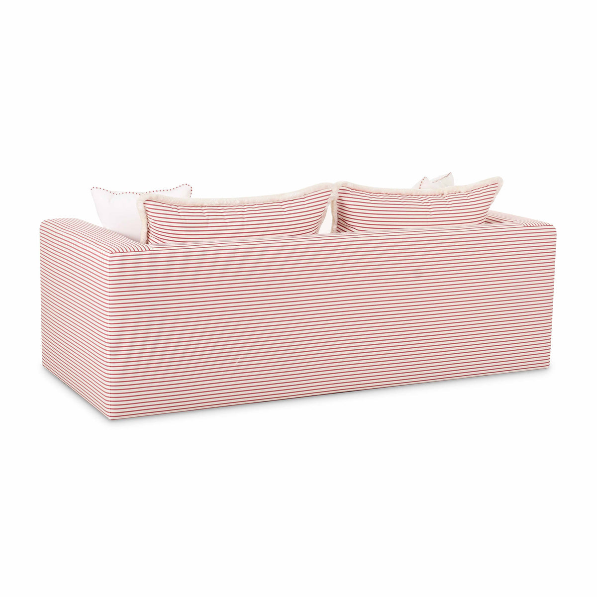 Salty Red Striped Contract-Grade Indoor/Outdoor Sofa by TOV Furniture – photo 4 of 7