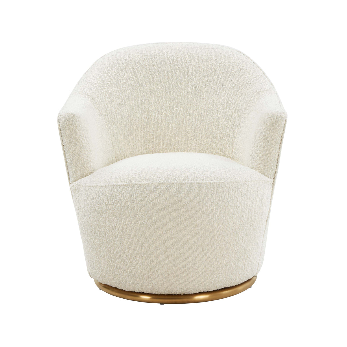 Skyla Cream Performance Boucle Swivel Accent Chair by TOV Furniture – photo 3 of 7