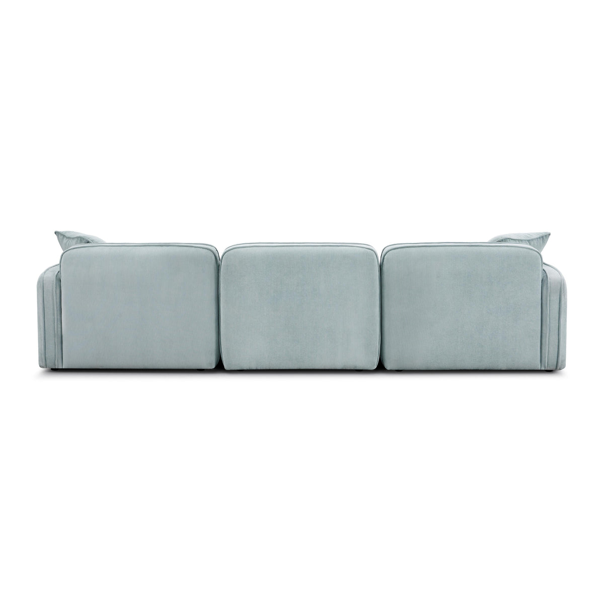 Travie Sea Blue Performance Corduroy Velvet 4-Piece Modular Sectional by TOV Furniture – photo 6 of 9