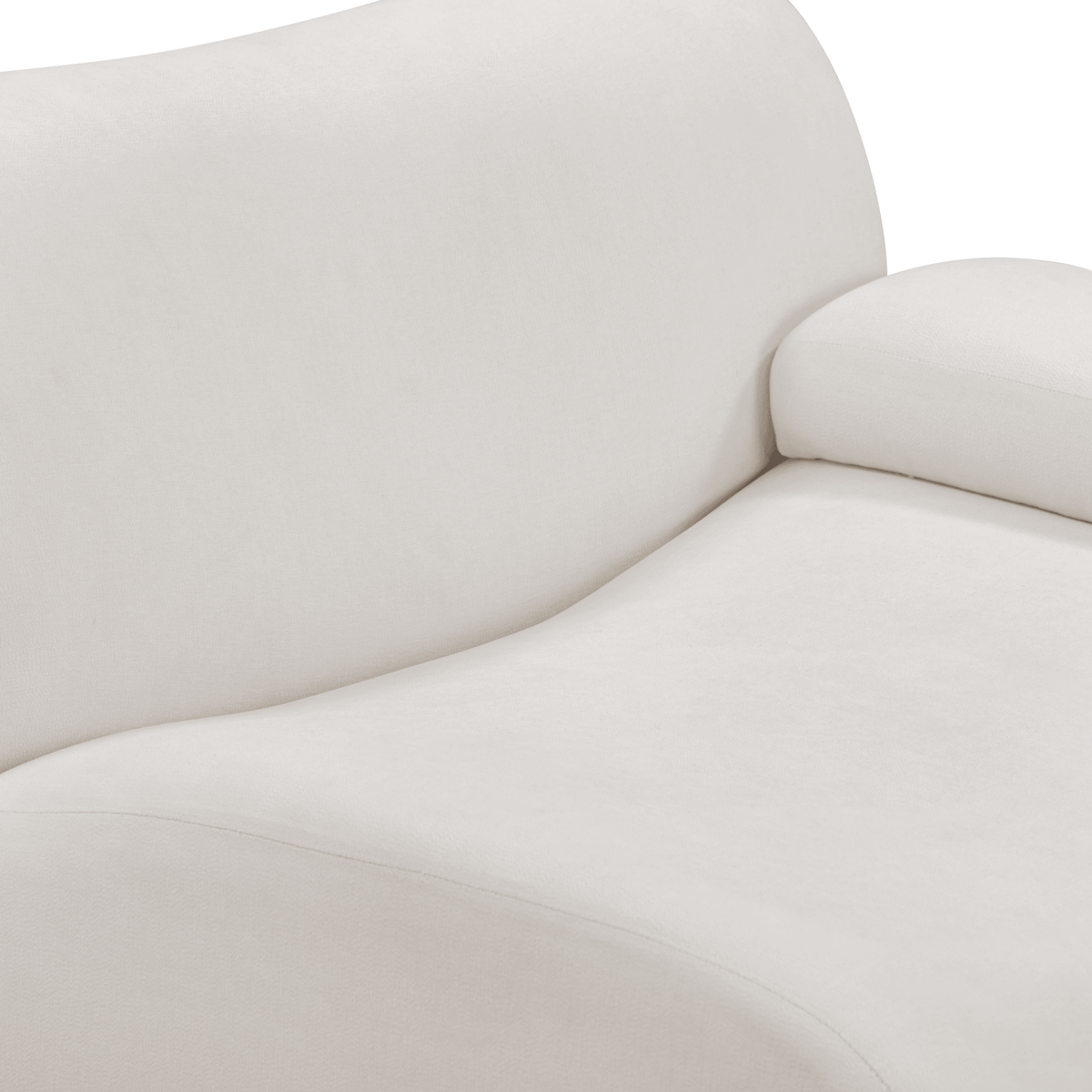 Zenith Cream Upcycled Contract-Grade Fabric RAF Corner Chair by TOV Furniture – photo 7 of 9