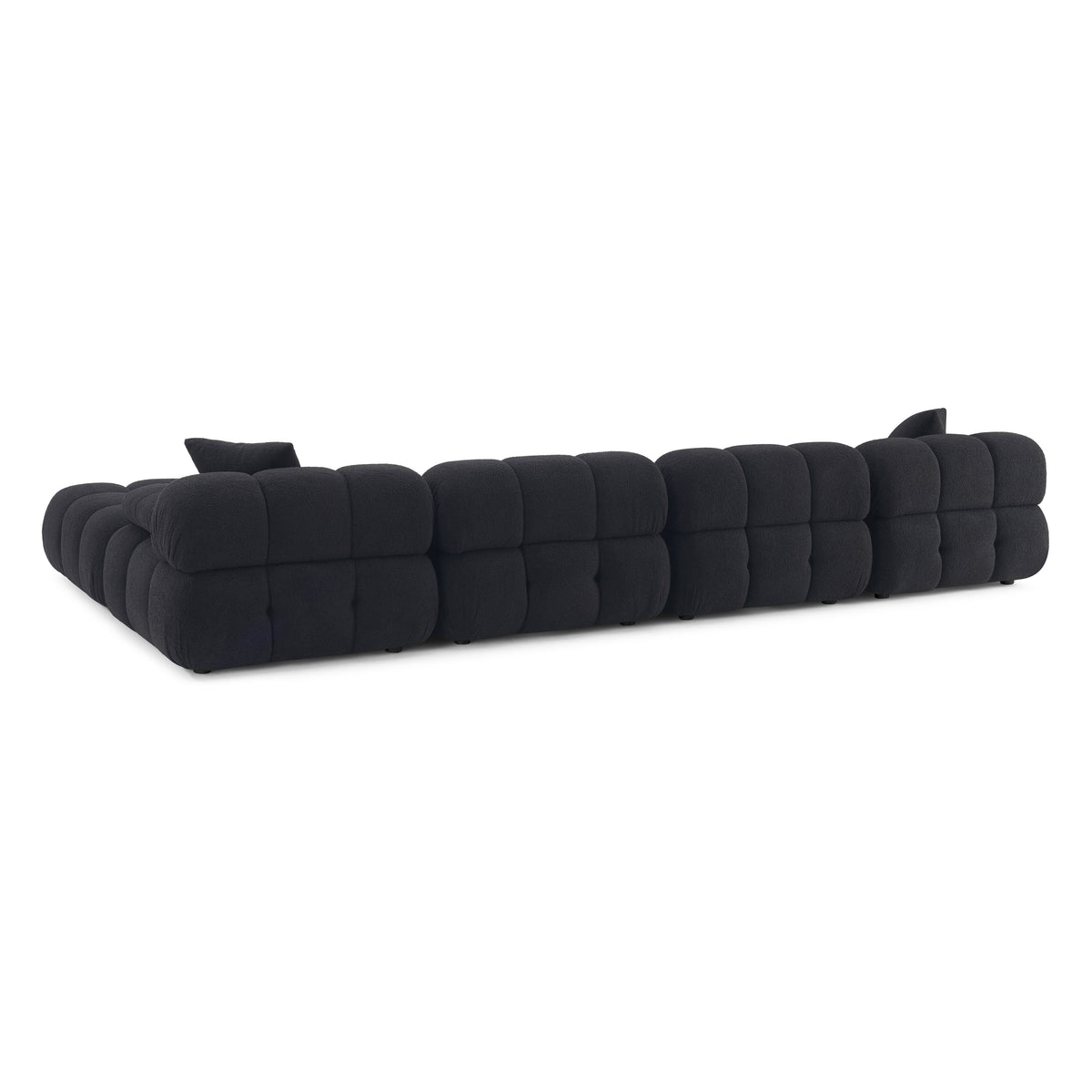 Calliope Black Performance Vegan Shearling 6-piece Modular U-Sectional by TOV Furniture – photo 4 of 7