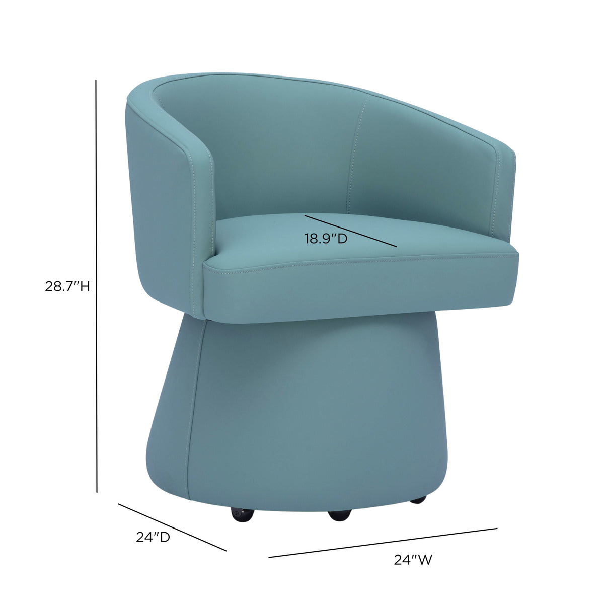 Kristen Seafoam Green Performance Vegan Leather Desk Chair by TOV Furniture – photo 5 of 6