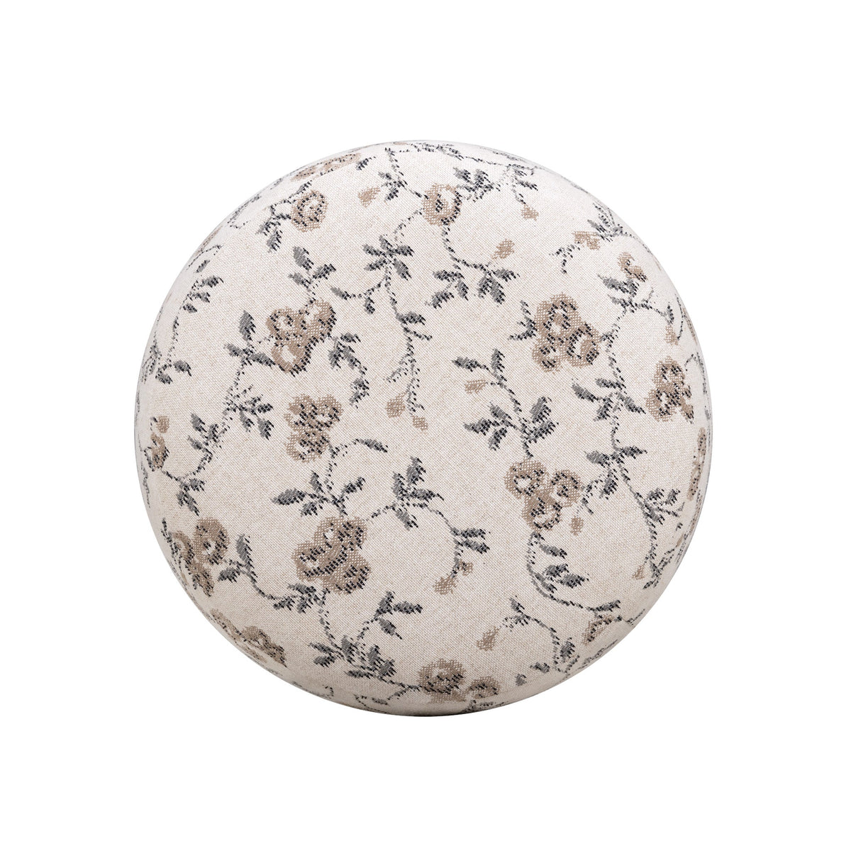 Bisou Beige Floral Jacquard Ottoman by TOV Furniture – photo 3 of 6