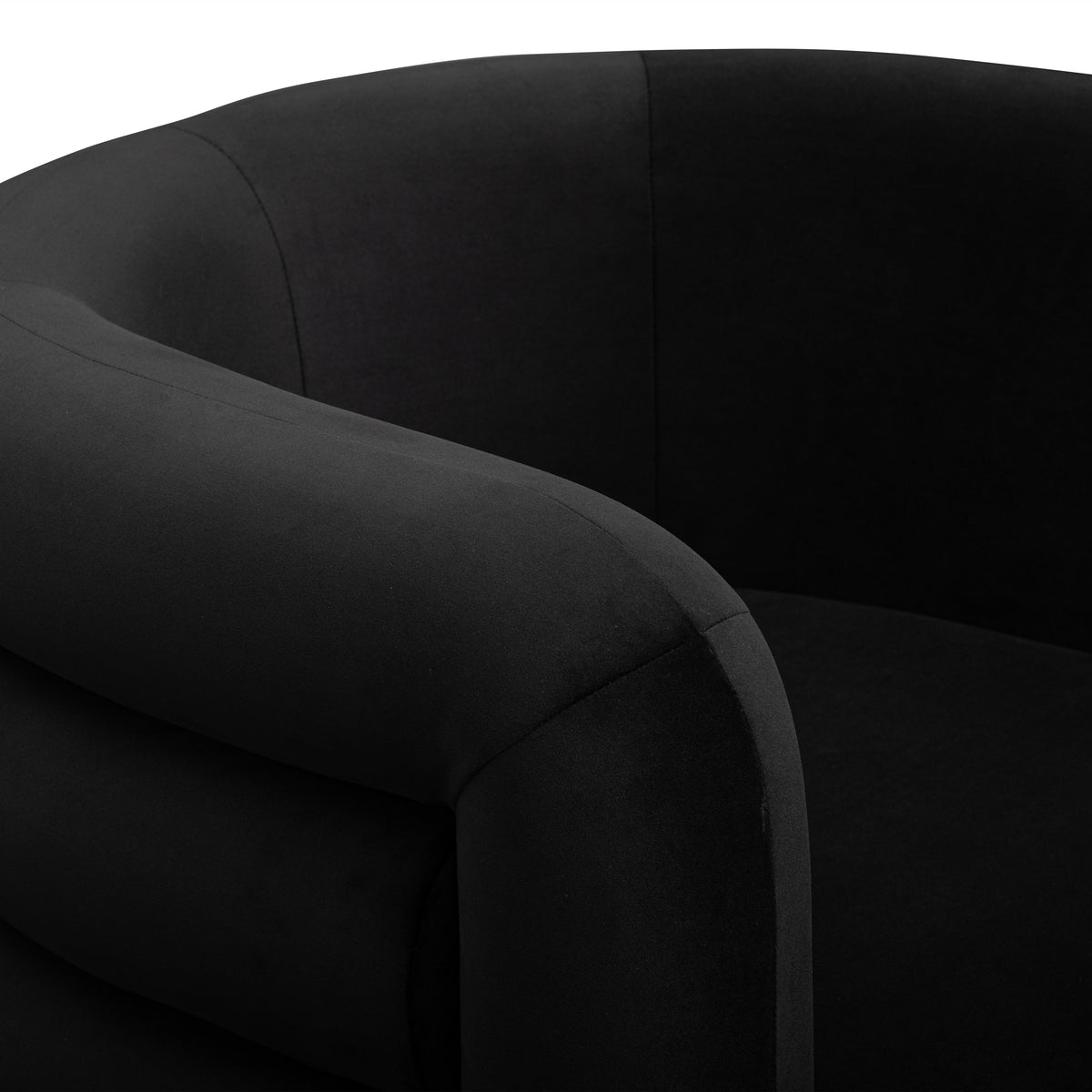 Curves Black Velvet Swivel Accent Chair by TOV Furniture – photo 5 of 8