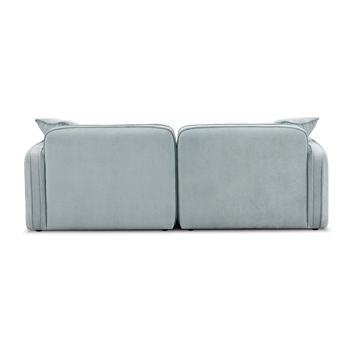 Travie Sea Blue Performance Corduroy Velvet Modular Loveseat by TOV Furniture – photo 4 of 8