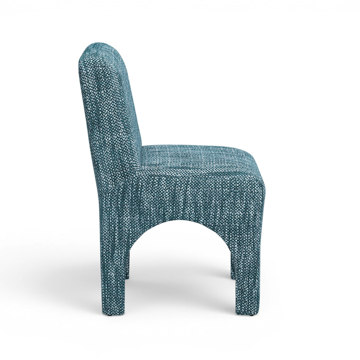Tomlin Teal Knubby Performance Fabric Dining Chair by TOV Furniture – photo 5 of 8