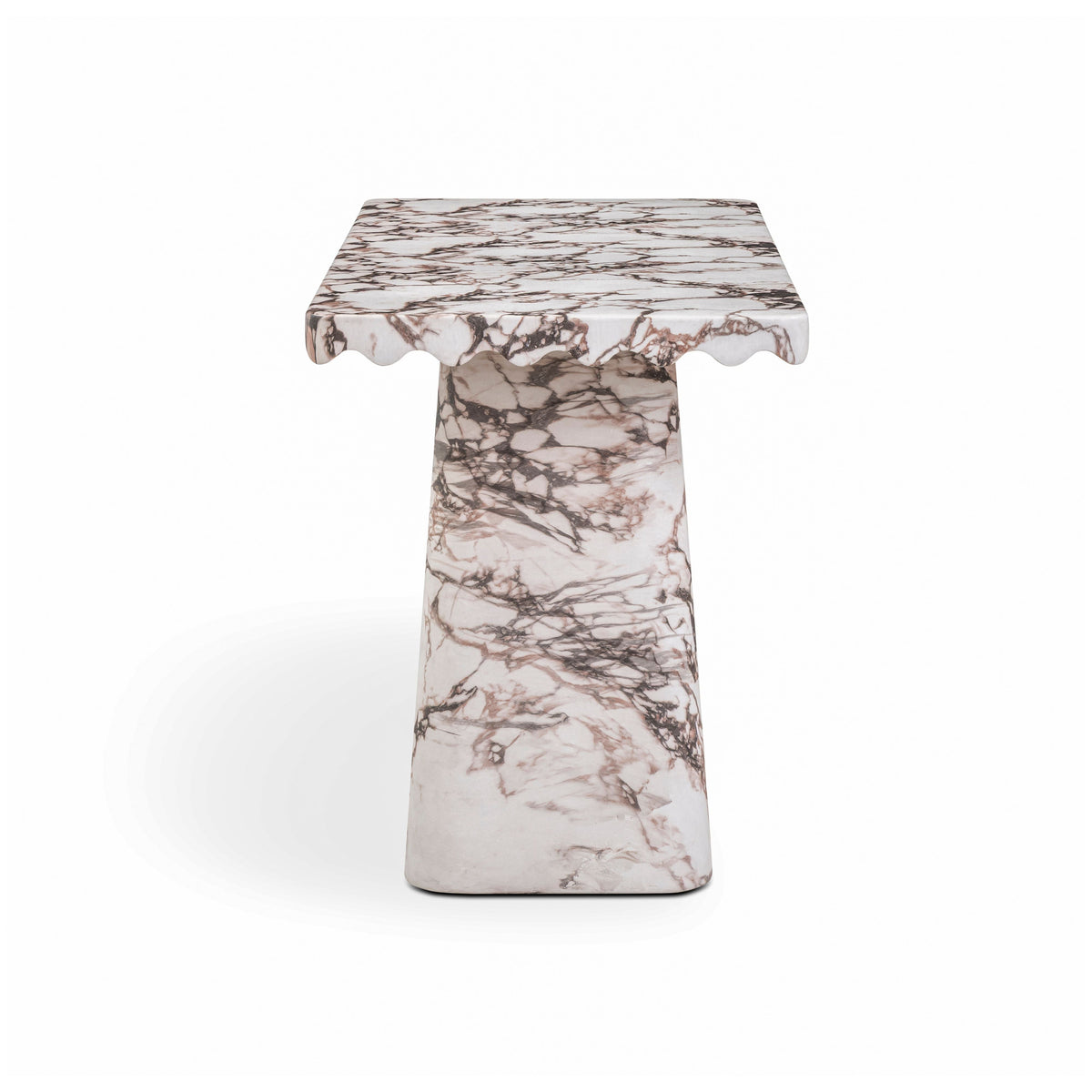 Janice 61" Faux Breccia Marble Console Desk by TOV Furniture – photo 4 of 6
