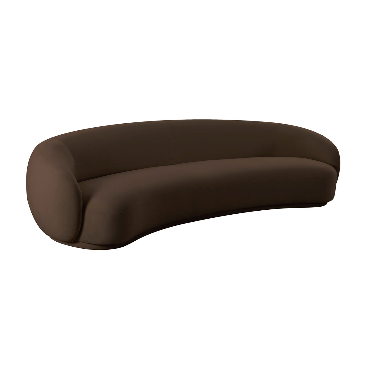 Kendall Chocolate Brown Performance Velvet 120 Inch Sofa by TOV Furniture – photo 1 of 6