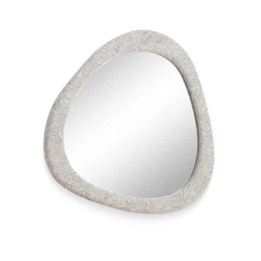 Klaryss 32"X25" Neutral Floral Jacquard Wall Mirror by TOV Furniture – photo 1 of 5