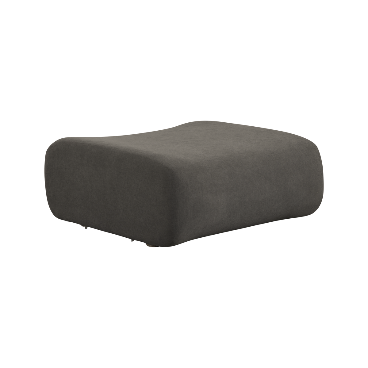 Zenith Grey Upcycled Contract-Grade Fabric Ottoman by TOV Furniture – photo 1 of 6