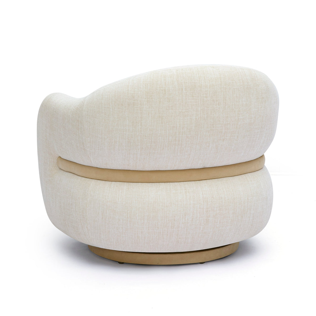 Salma Cream Performance Fabric Swivel Chair by TOV Furniture – photo 3 of 7
