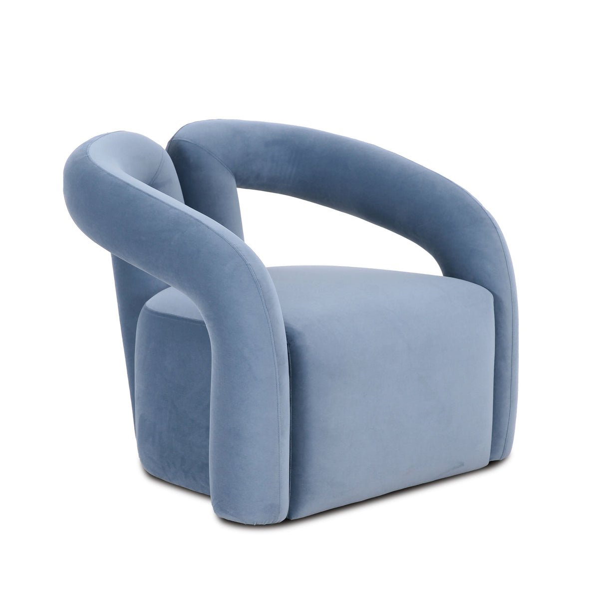 Jenn Blue Performance Velvet Accent Chair by TOV Furniture – photo 3 of 8