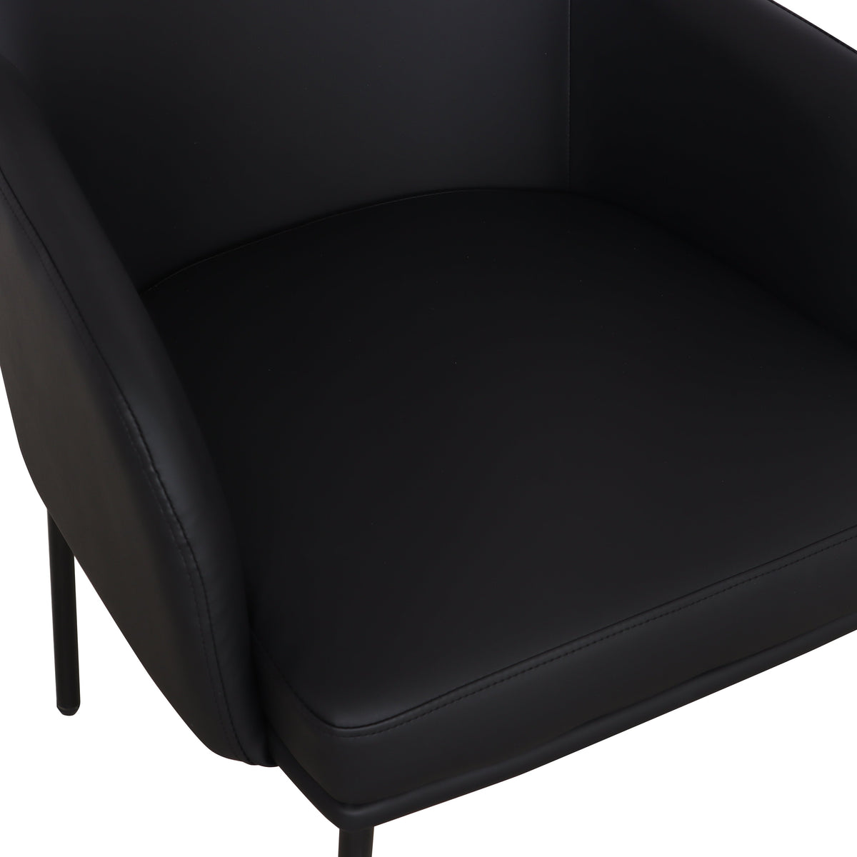 Sydney Performance Vegan Leather Armchair - Set of 2 in Black by TOV Furniture – photo 3 of 6