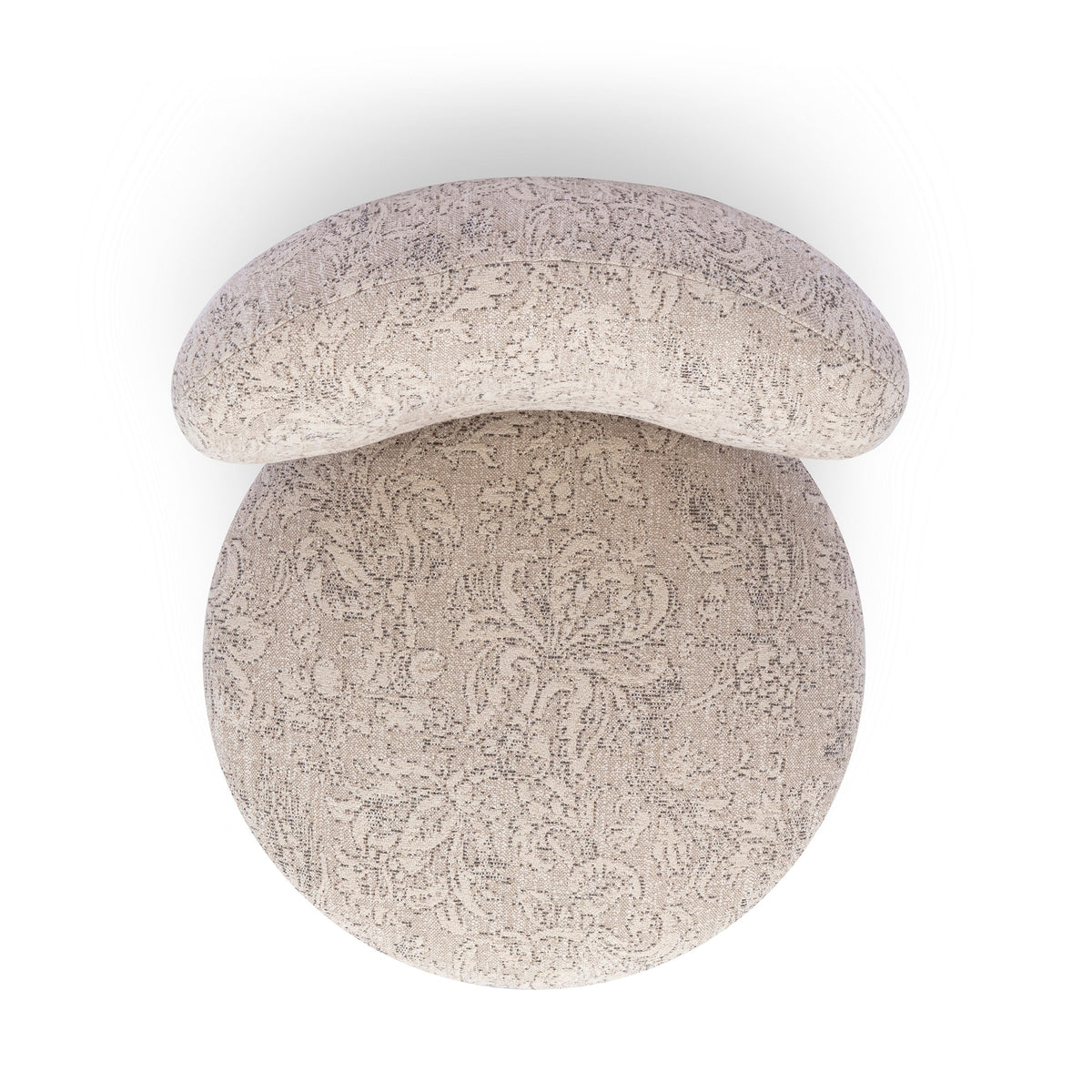 Manu Neutral Flower Jacquard Dining Chair by TOV Furniture – photo 6 of 7
