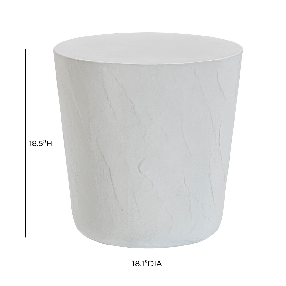 Margot Light Grey Faux Plaster Indoor/Outdoor Concrete Stool by TOV Furniture – photo 7 of 7