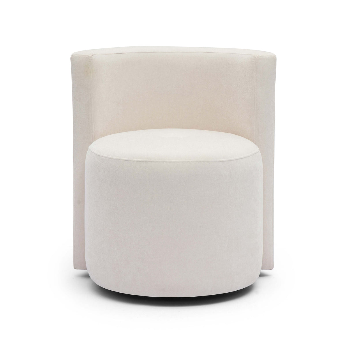Alyssa Cream Upcycled Performance Velvet Rolling Desk Chair by TOV Furniture – photo 3 of 6