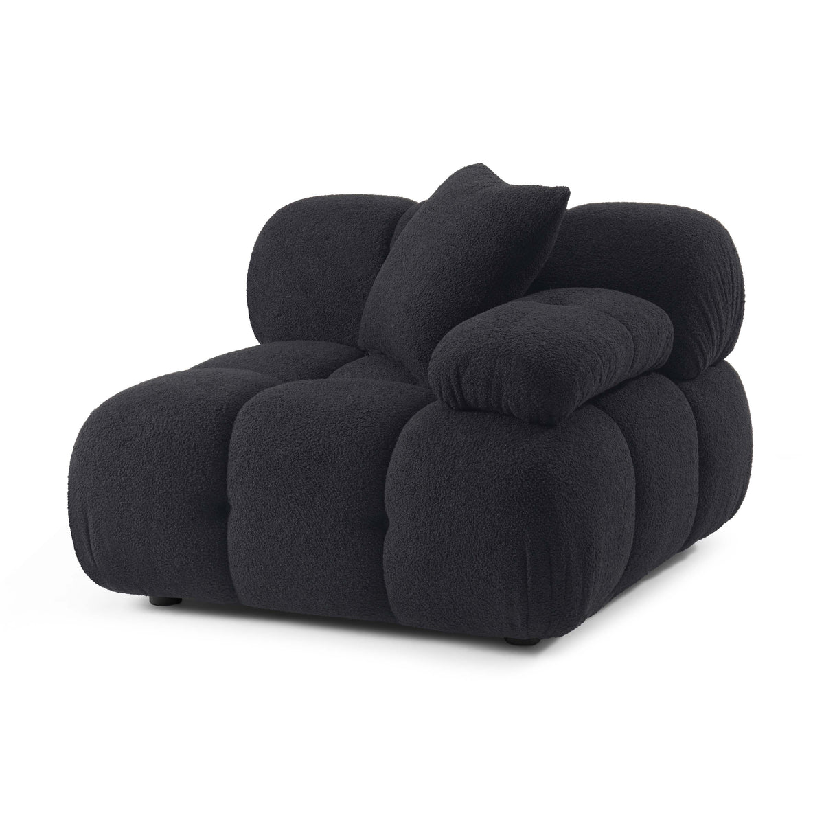 Calliope Black Performance Vegan Shearling Modular Corner Chair by TOV Furniture – photo 5 of 8