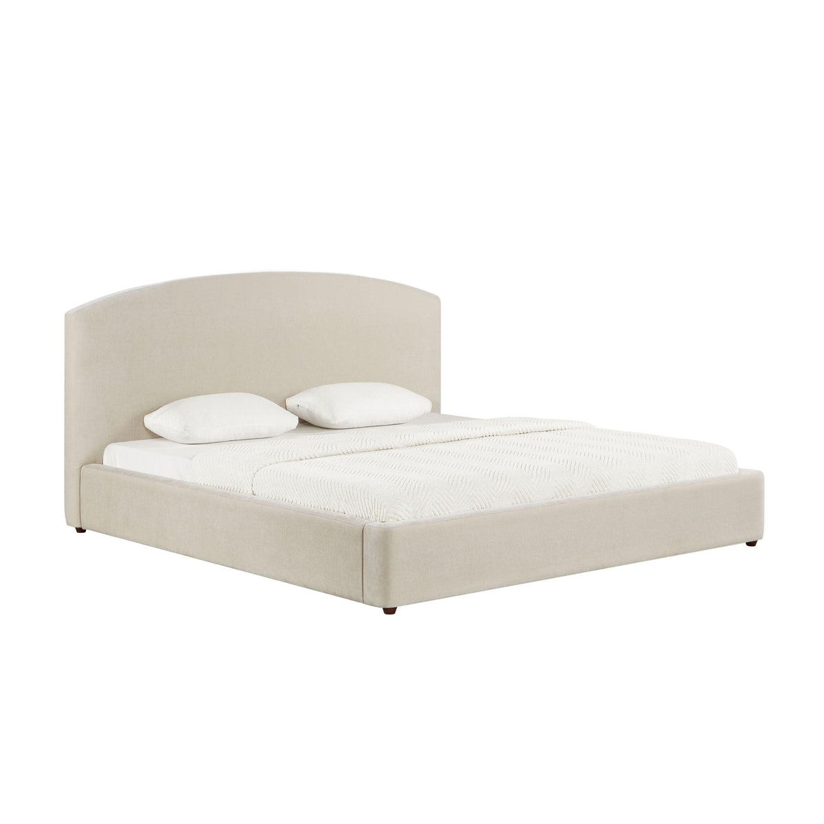 Leah Cream Performance Chenille King Bed by TOV Furniture – photo 2 of 11