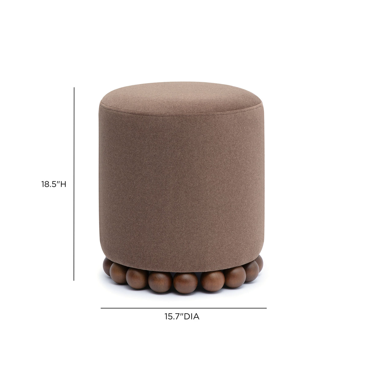 Dex Brown Performance Vegan Mohair Ottoman by TOV Furniture – photo 6 of 7