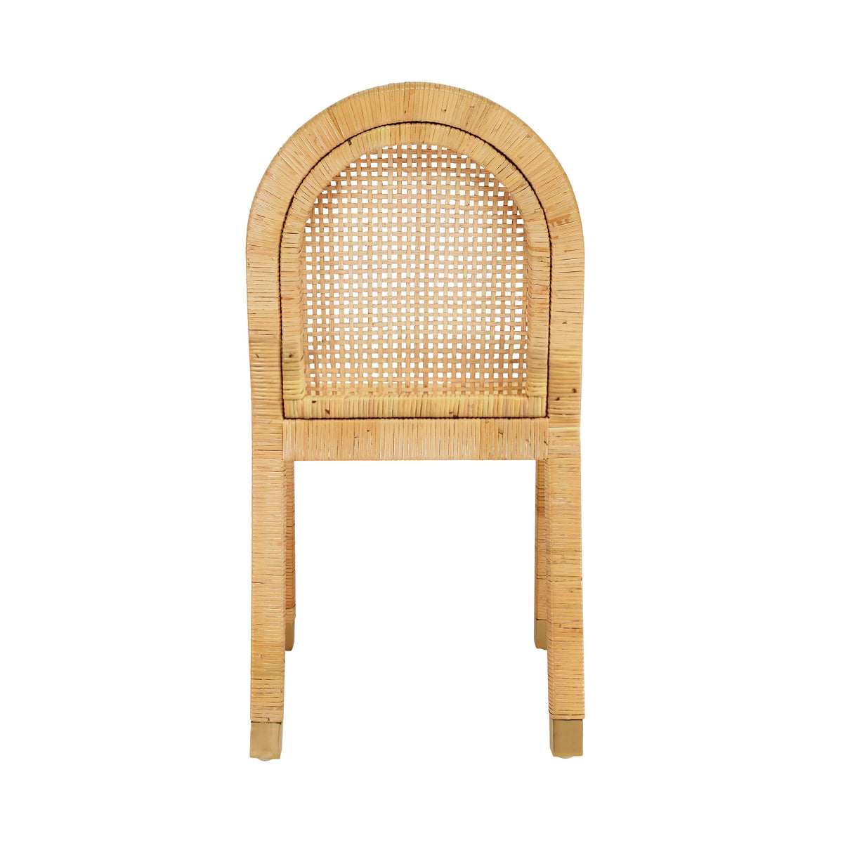 Amara Natural Rattan and Performance Fabric Arched Back Dining Chair by TOV Furniture – photo 7 of 8