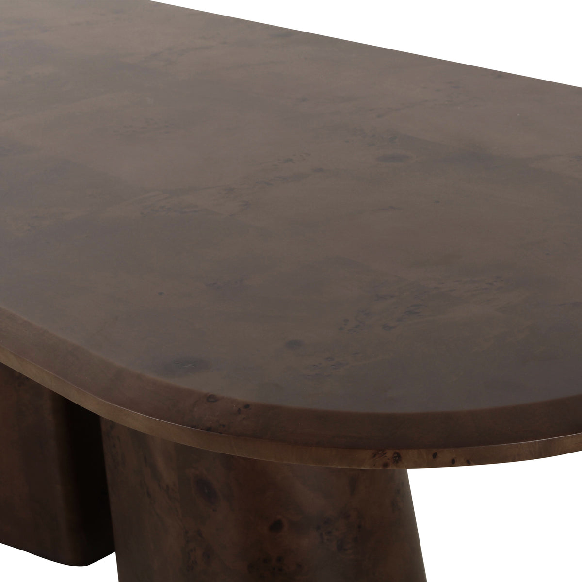Gladyss 87" Brown Burl Oval Dining Table by TOV Furniture – photo 5 of 7